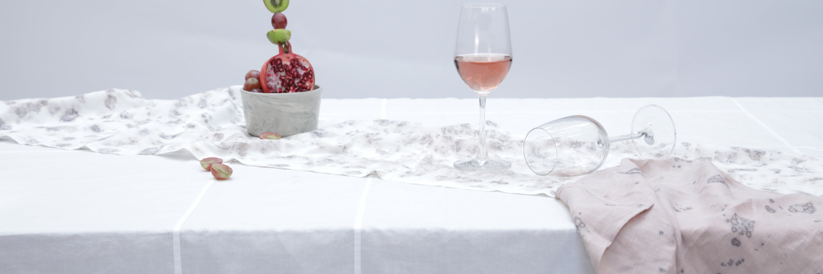 Nappe et serviettes en lin biologique