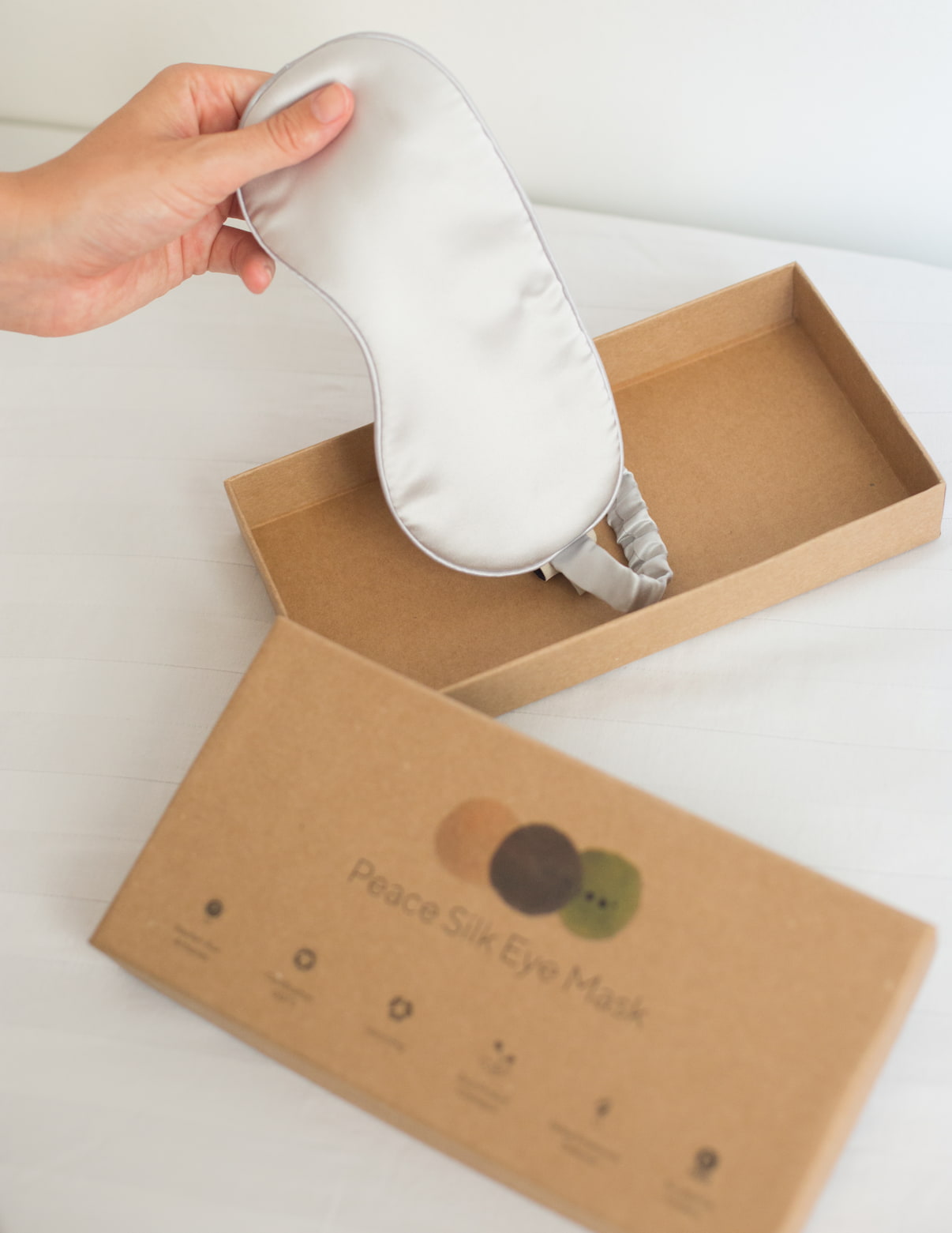 Masque de nuit ajustable, en soie bio