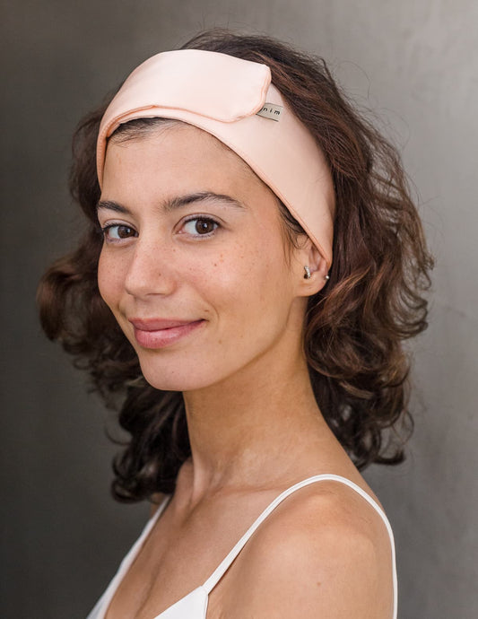 bandeau make-up en soie colibri uni