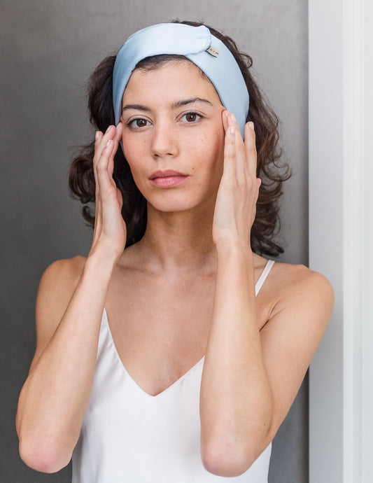 Bandeau de maquillage en soie bio