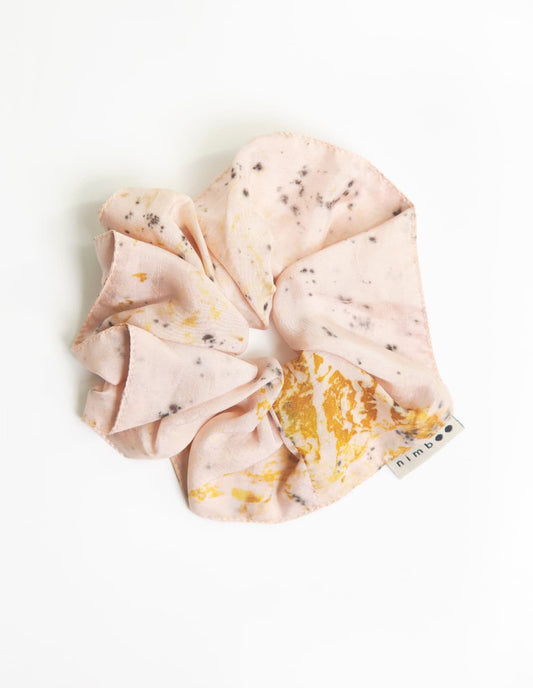 Chouchou en soie rose