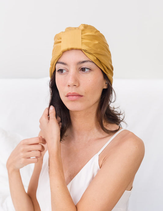 turban en soie pour cheveux - couleur Ananda