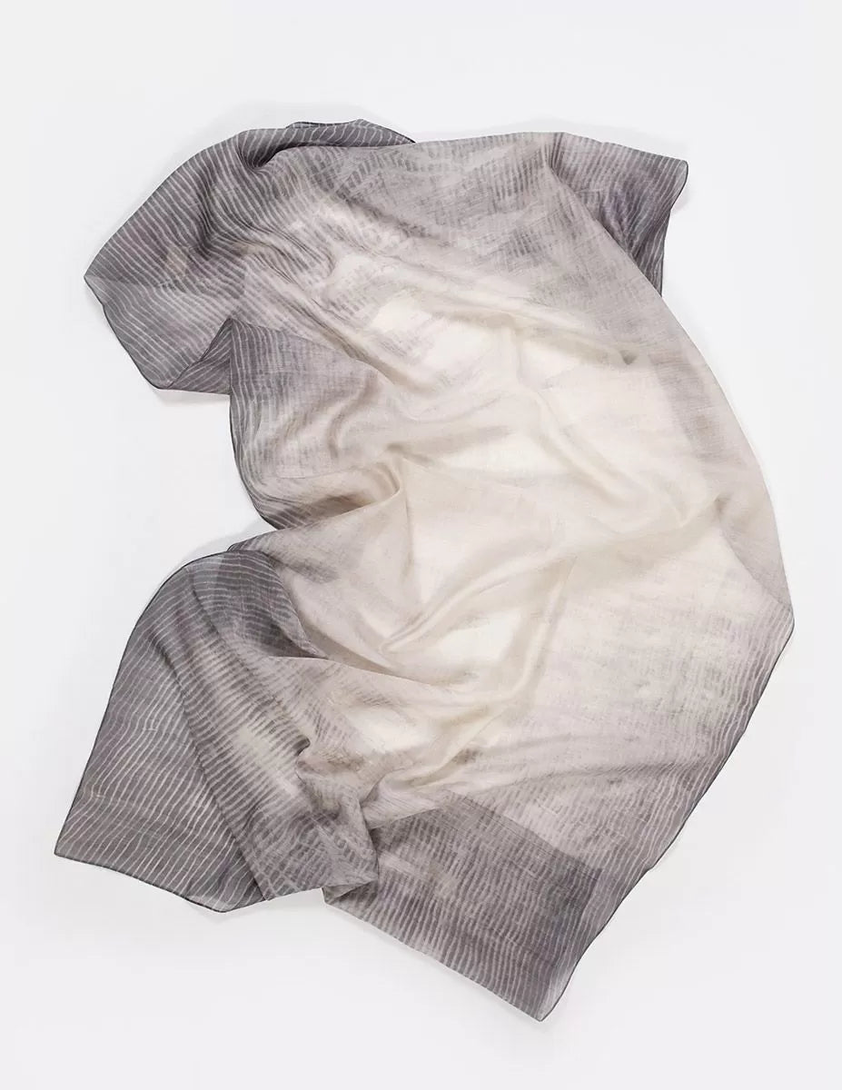 Foulard Shibori Argent - nimboo.fr