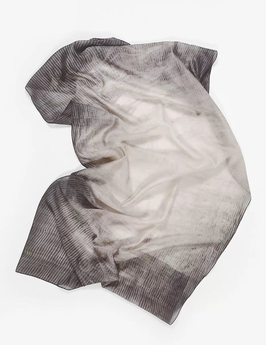 Foulard Shibori Anthracite - nimboo.fr