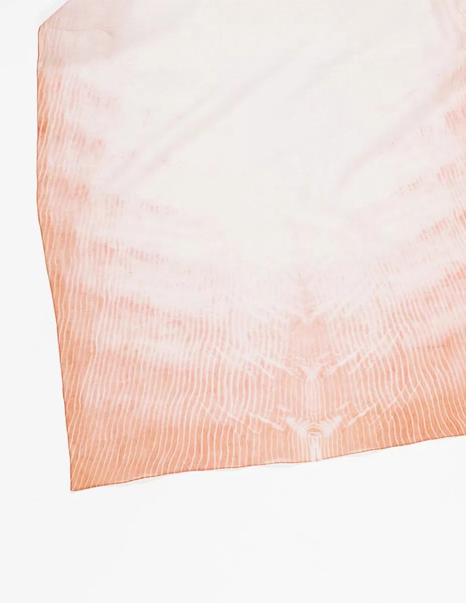 Foulard Shibori Abricot - nimboo.fr