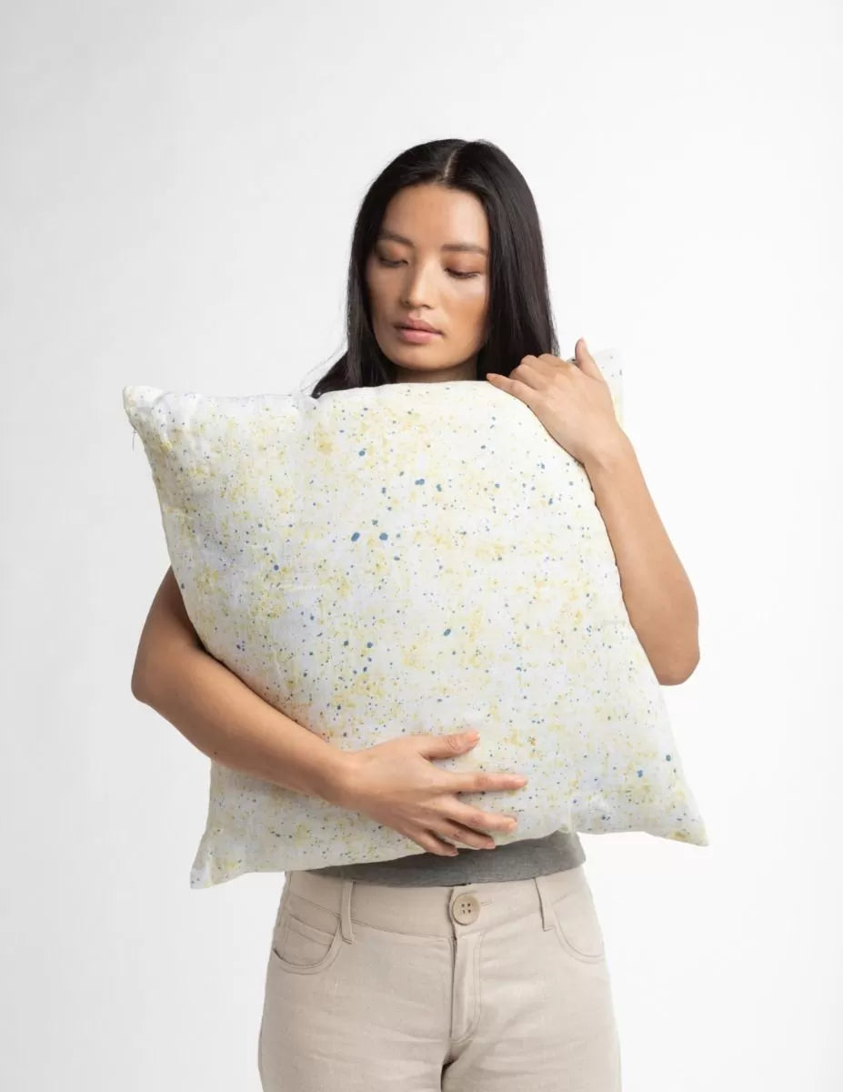 Housse de coussin en lin bio Polka - nimboo.fr