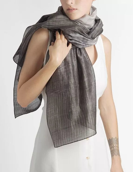 Foulard Shibori Anthracite - nimboo.fr