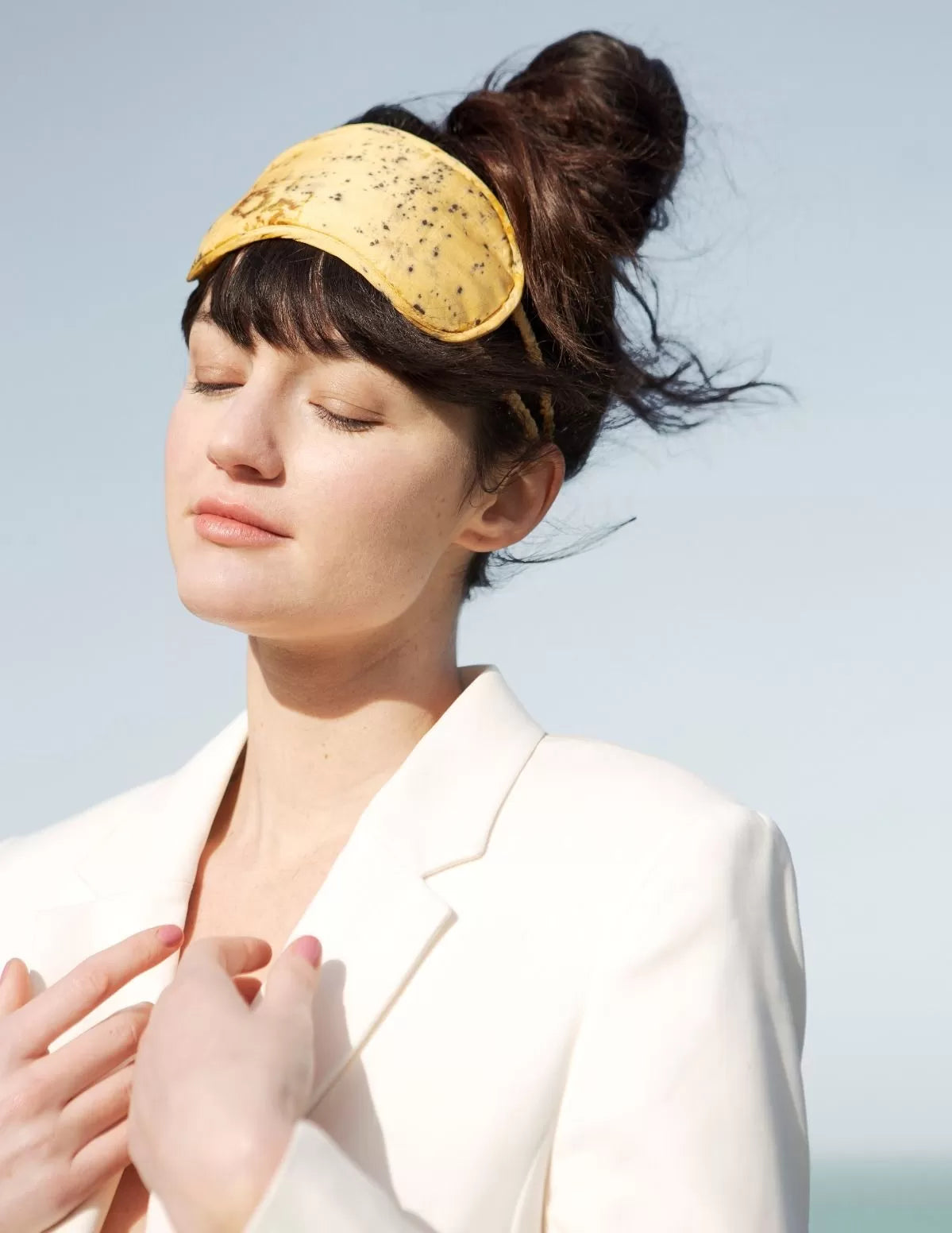 Masque de nuit en soie bio Chardonneret - nimboo.fr