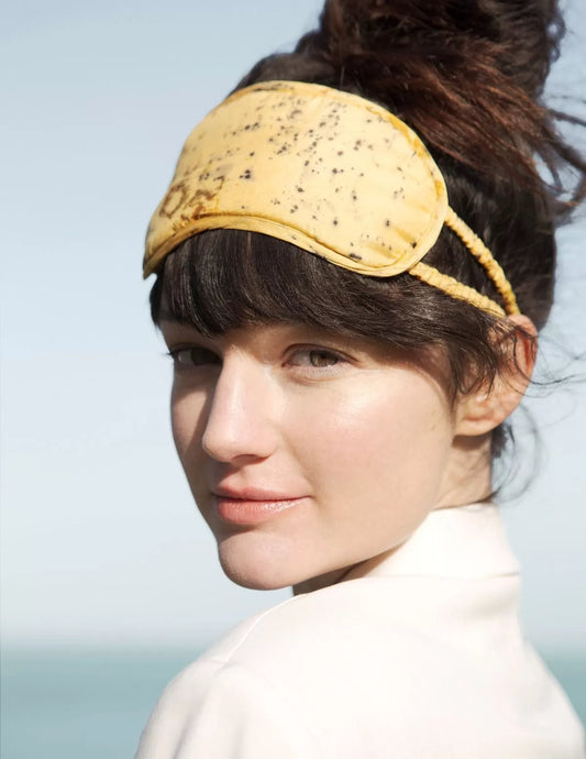 Masque de nuit en soie bio Chardonneret - nimboo.fr