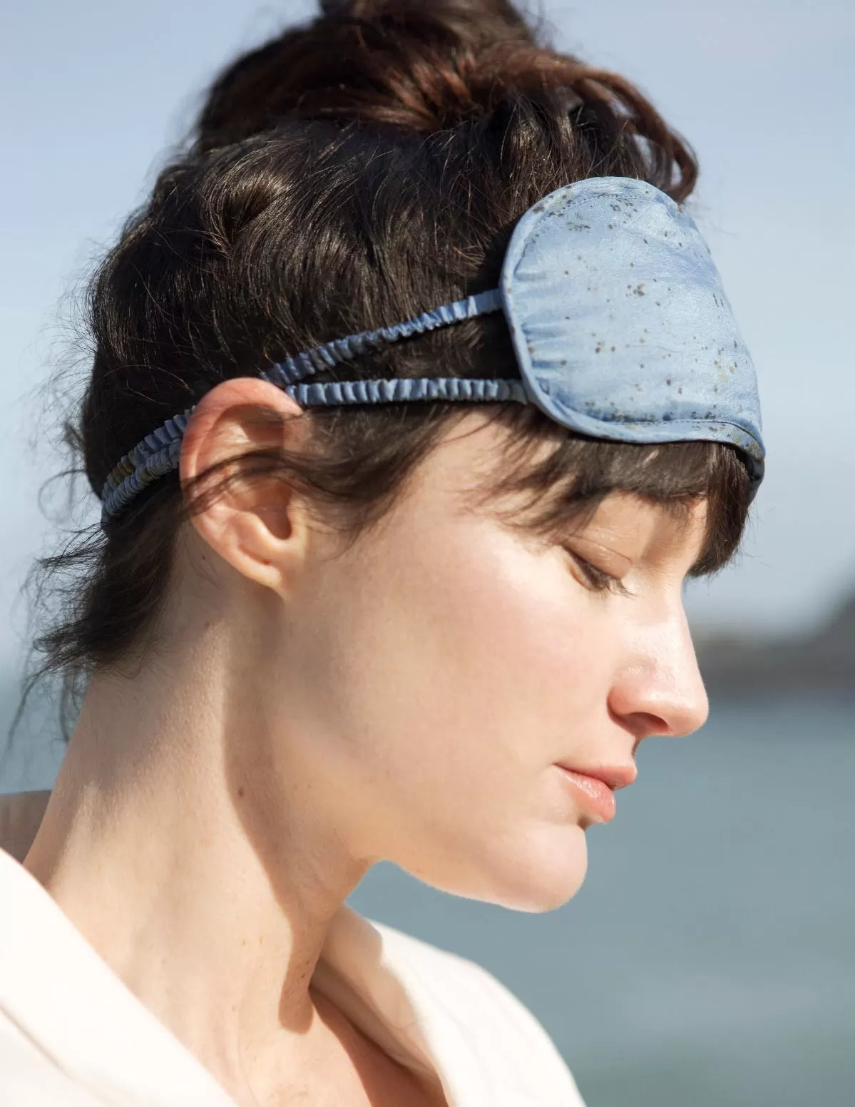 Masque de nuit en soie bio Mésange - nimboo.fr