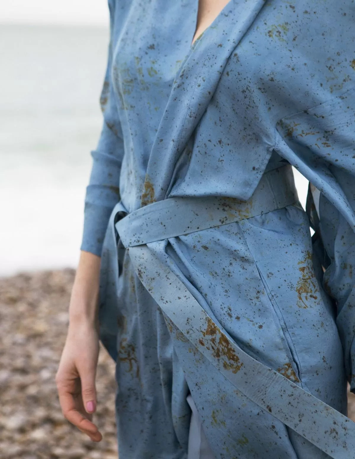 Kimono en soie bio Mésange - nimboo.fr