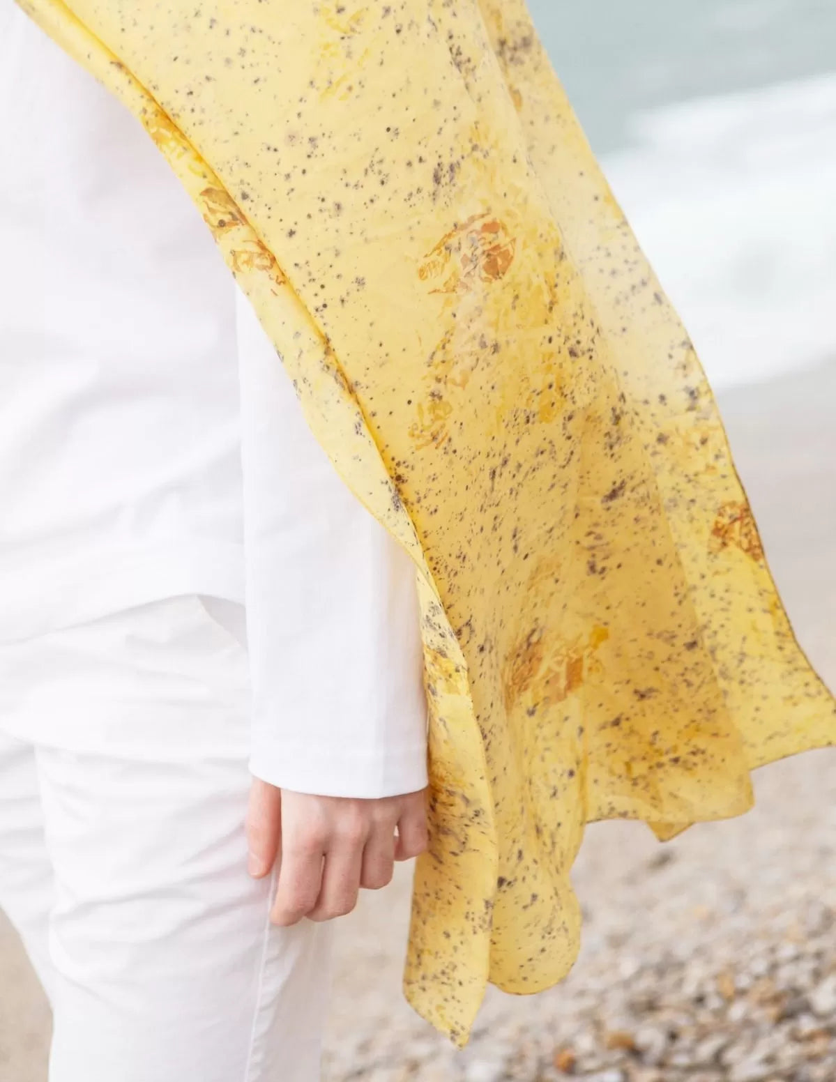 Echarpe en soie bio Chardonneret - nimboo.fr