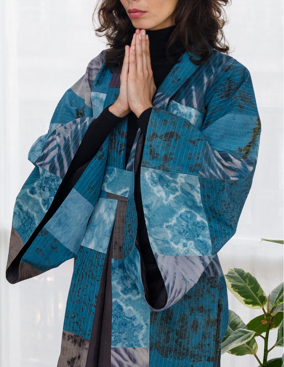Kimono en soie Patchwork
