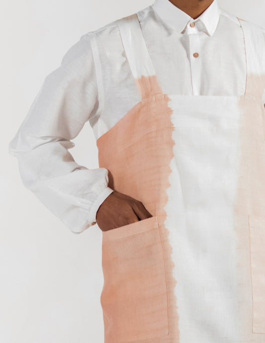 Tablier en lin bio Abricot - nimboo.fr