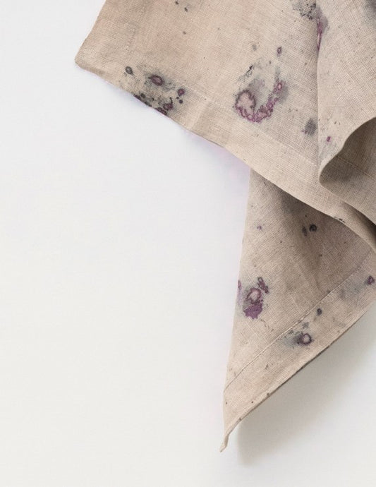 Serviette de table en lin bio Fleur - nimboo.fr