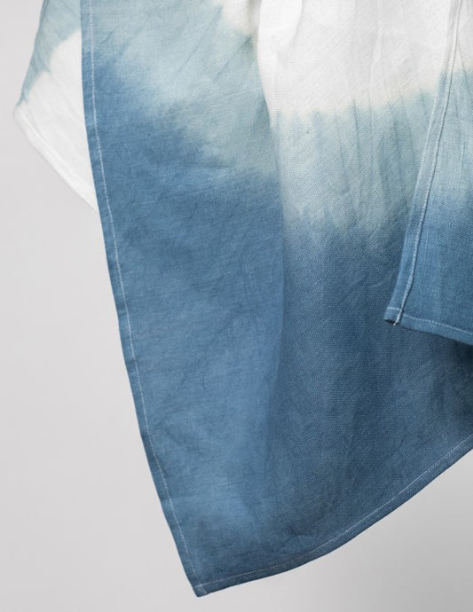 Grande serviette de table en lin bio Ocean - nimboo.fr