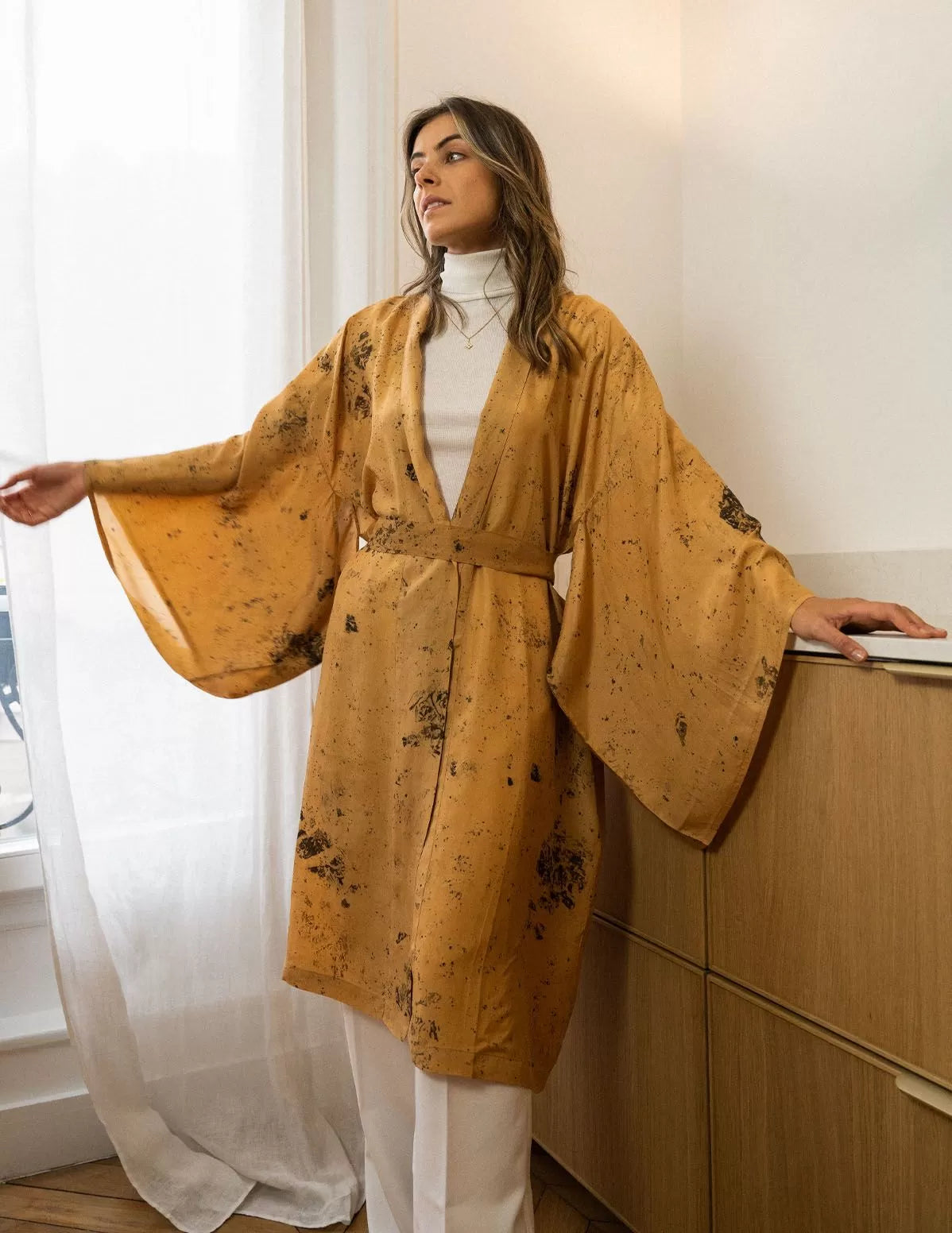 Kimono en soie bio Ananda - nimboo.fr