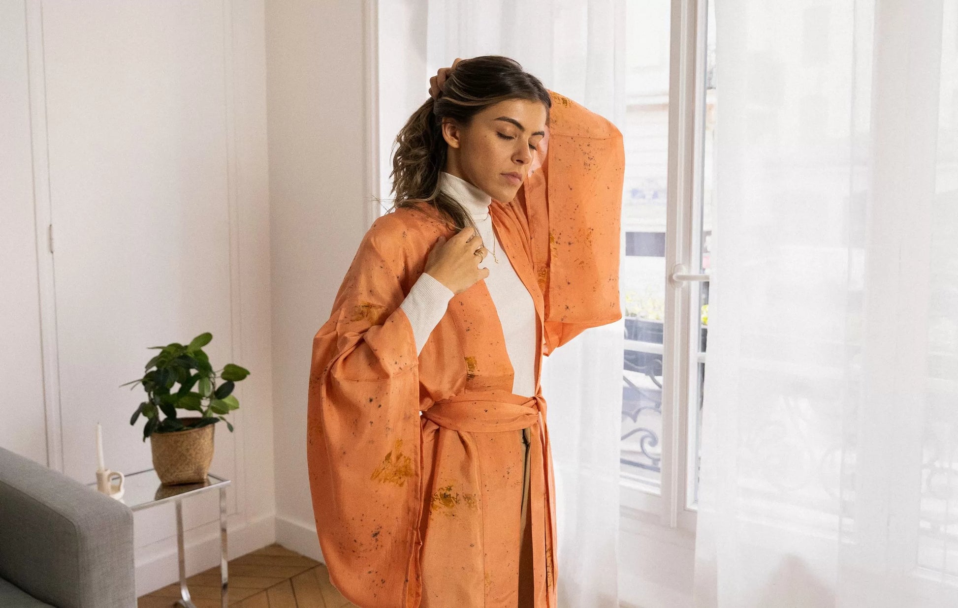 Kimono en soie bio Sukha - nimboo.fr