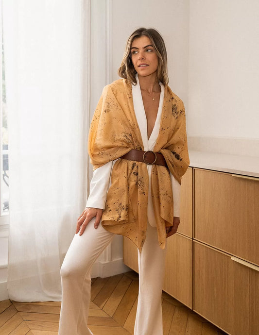 Echarpe en soie bio Ananda - nimboo.fr