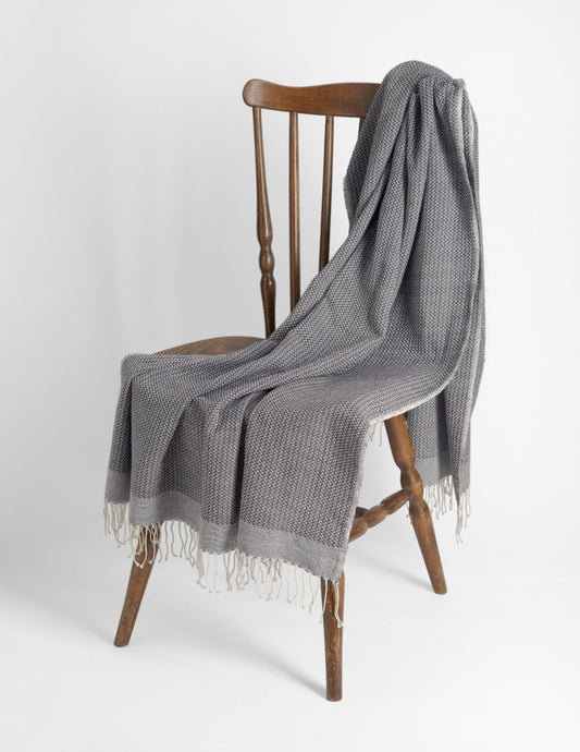 Serviette De Bain Bio Gris - nimboo.fr