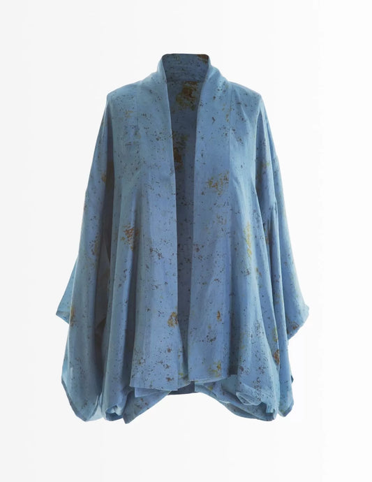 Kimono en soie bio Mésange Court - nimboo.fr