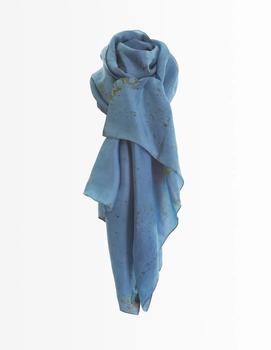 Echarpe en soie bio Mésange - nimboo.fr