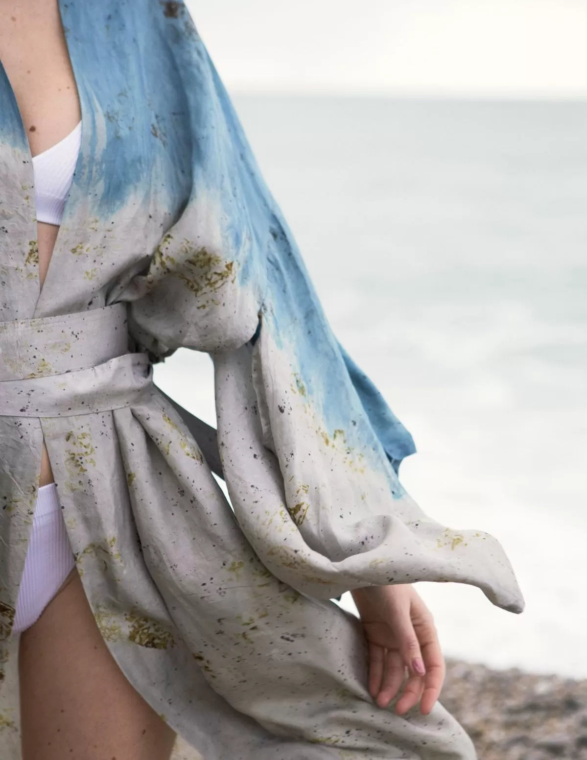 Kimono en soie bio Étourneau - nimboo.fr
