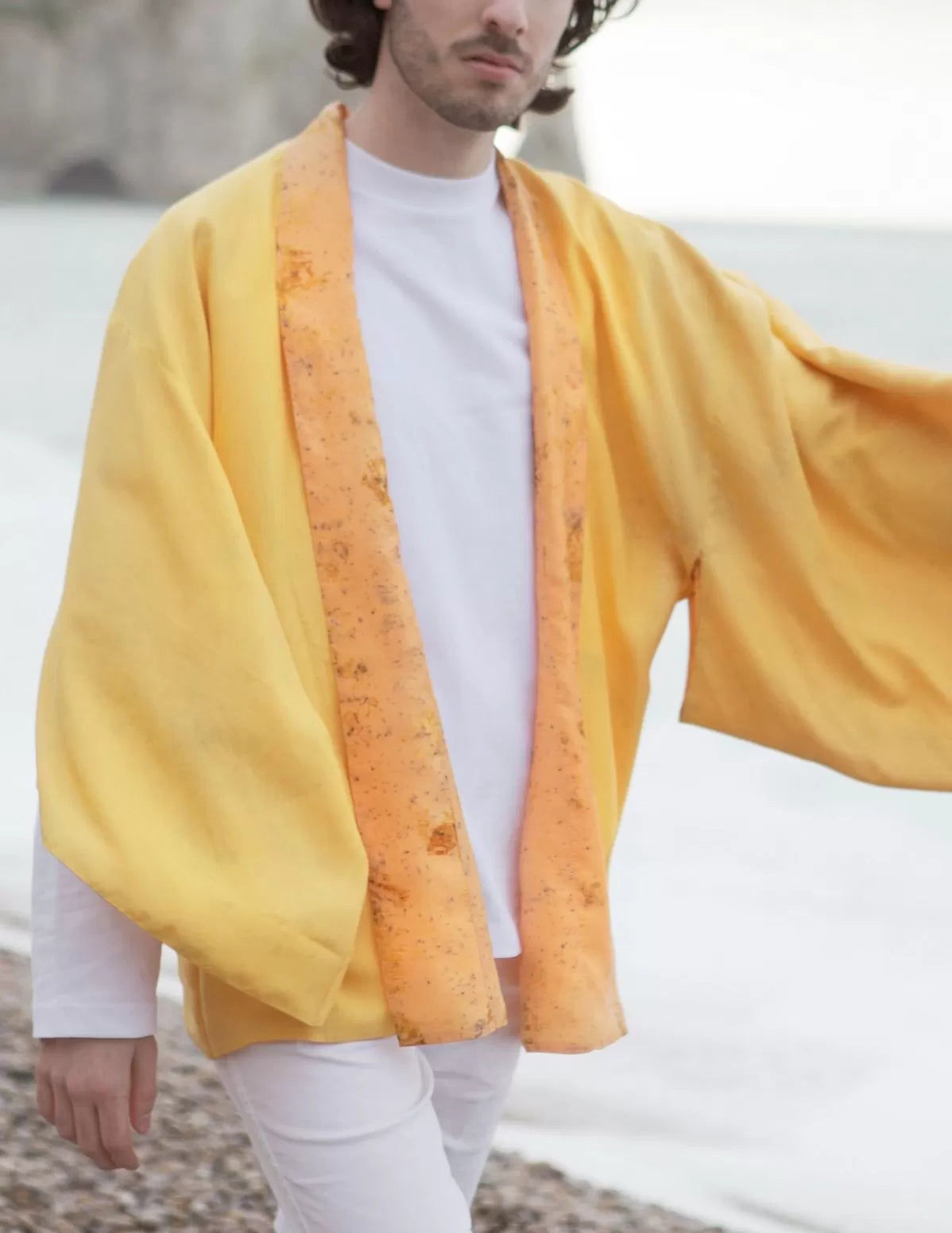 Kimono en soie bio Rossignol Réversible - nimboo.fr