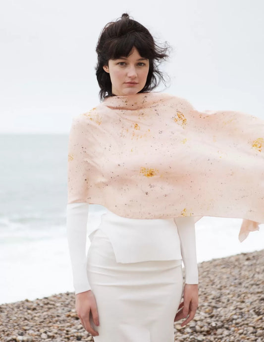 Echarpe en soie bio Colibri - nimboo.fr